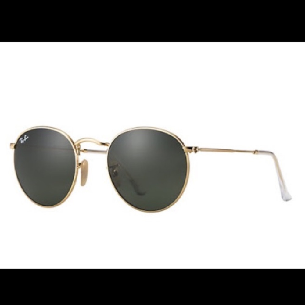 Ray ban round gold